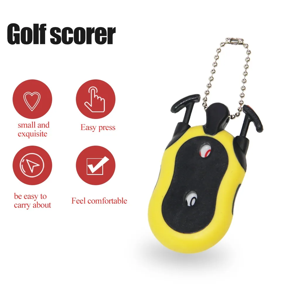 Zubehör Zwei-Personen-Scoring Doppel zifferblatt mit Schlüssel anhänger Golf Score Indikator handliche Counter Golf Score Counter Golf Scoring