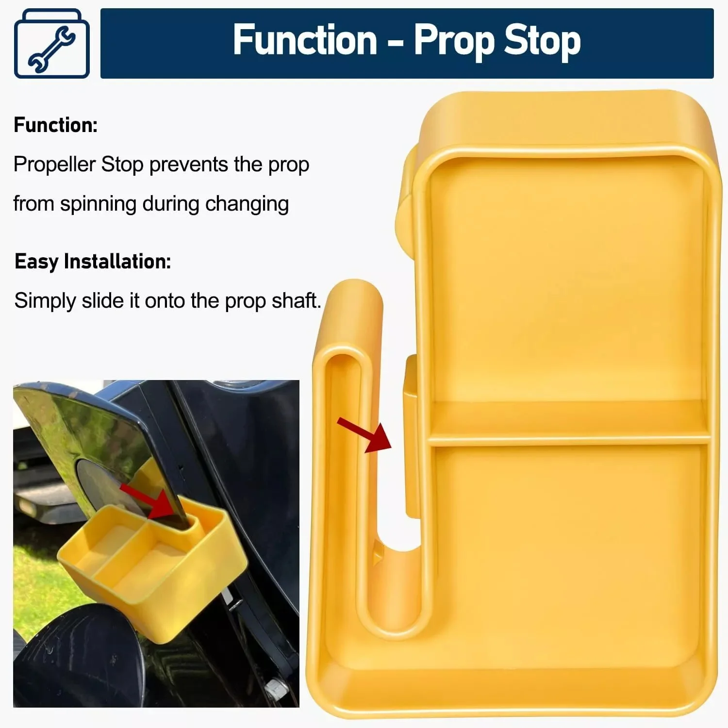 TML PMPS-1-DP Yellow Marine Boat Supplies Prop Master Prop Stop Propeller Stop fits for outboard and stern drive