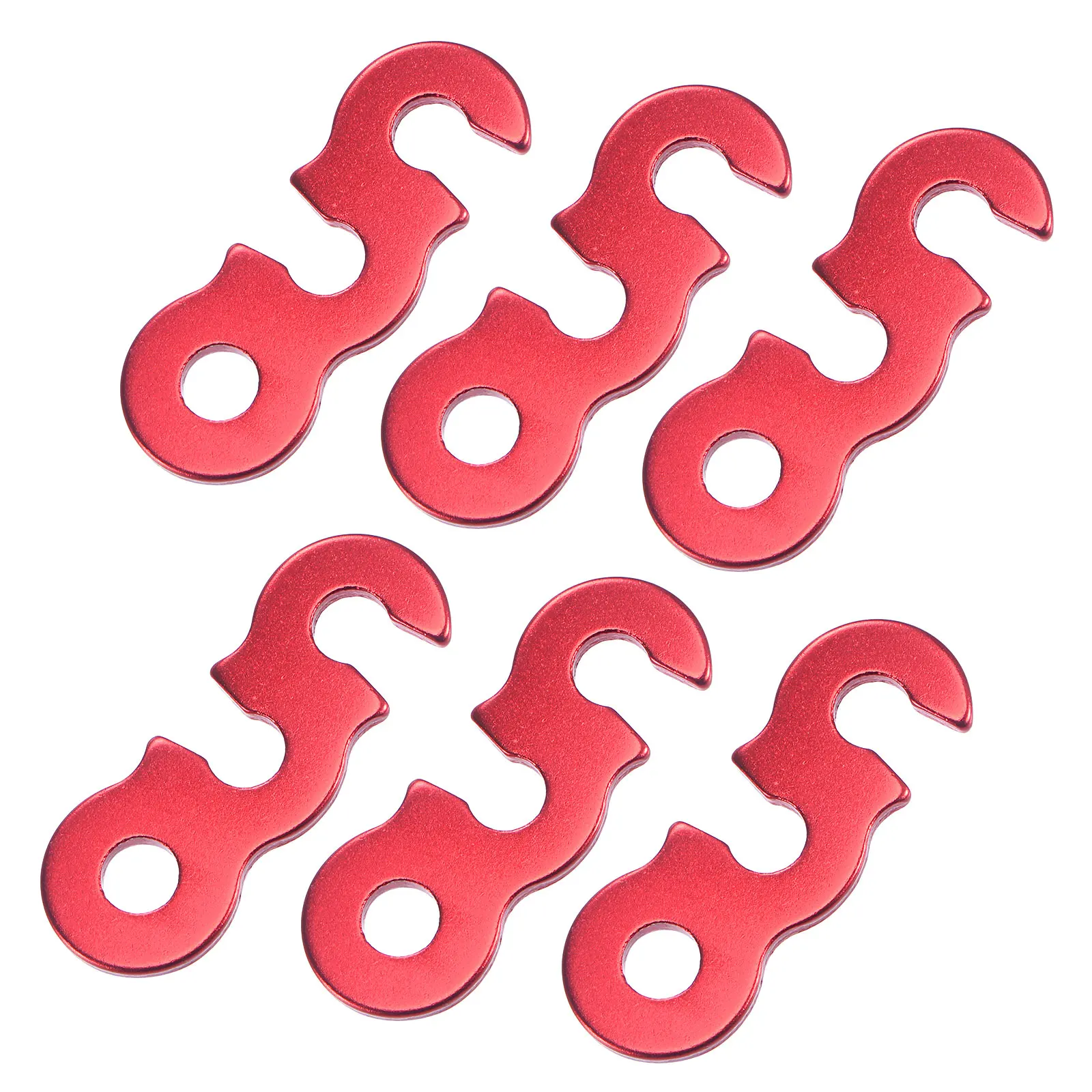 

Aluminum Rope Tensioner, 8mm Dia. 3 Hole Straight Tent Cord Adjuster for Outdoor Camping Hiking Travel, Red Pack of 12