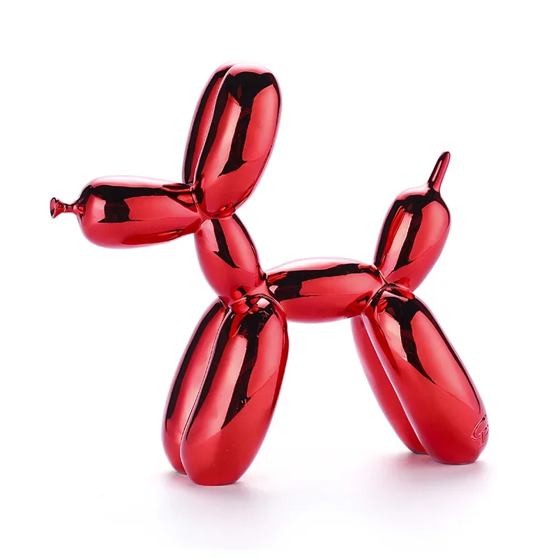 Large size 47cm Creative Chrome Resin Balloon Dog Ornament Home Decor Living Room Decoration Art Crafts Model Nordic Statue