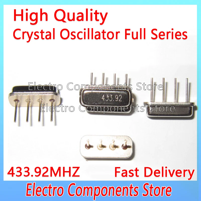 10Pcs SAW Acoustic Surface Crystal F11 R433A 433M with 4P 75K 433.92MHZ SAW Filter +-75K 4Pin DIP Filtering Crystal Oscillator