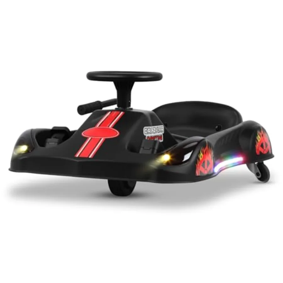 

36V 250W Go Karts for Ages 10-14 Battery Powered Vehicles with Brushless Motor 3-Speed Adjustable High Low Mode LED Safety Ligh