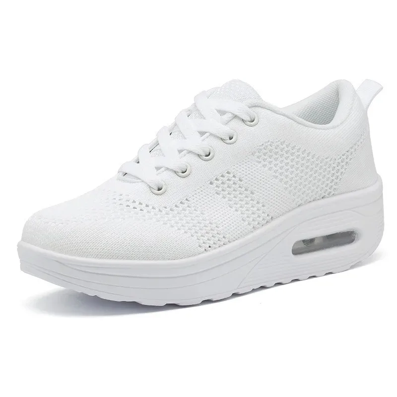

Vulcanized Spring New Fashion Women Slip On Rocking Thick Soled Air Cushion Casual Shoes