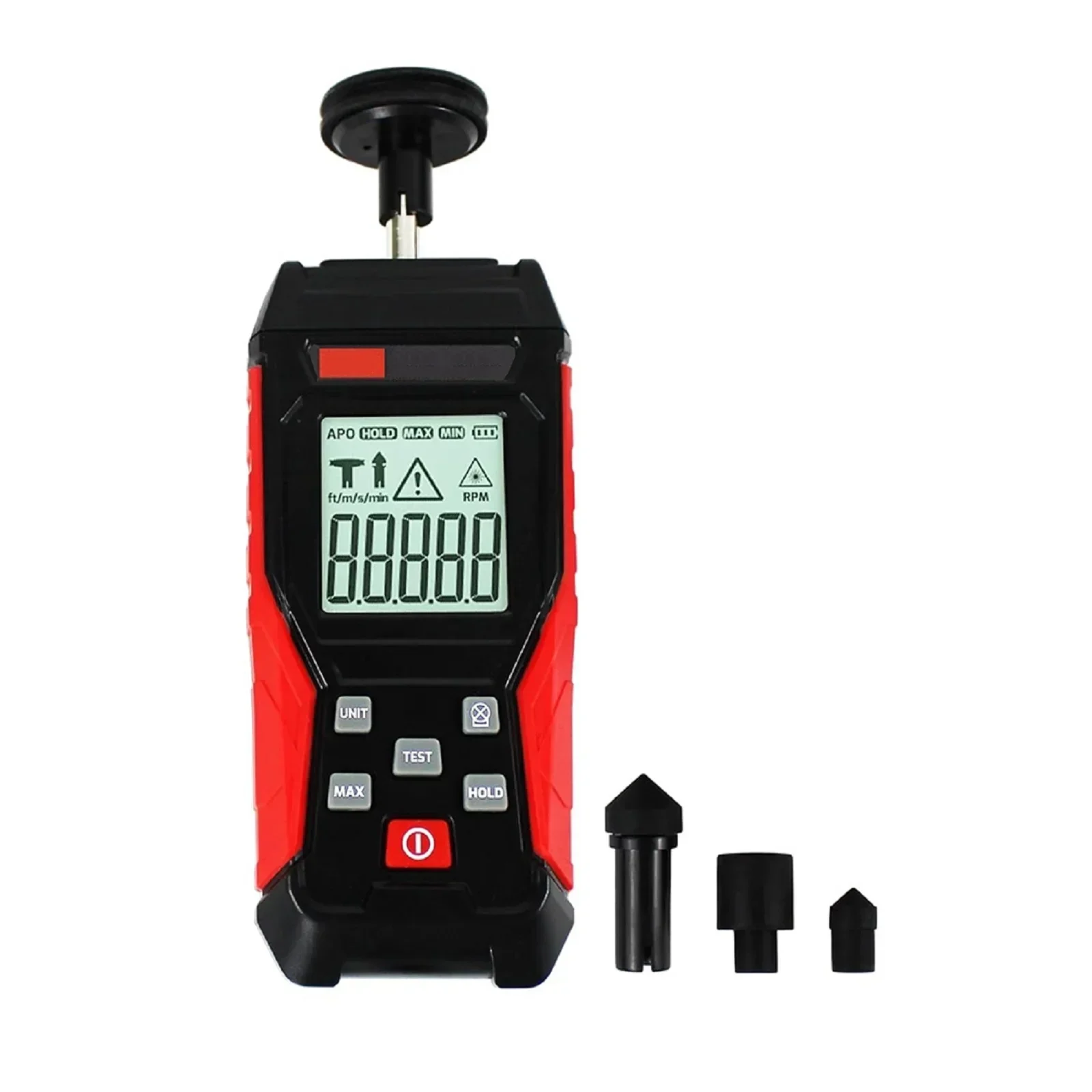 

Digital TA500B Contact Tachometer for Accurate Rotational Speed Measurement from 3 to 19999 RPM in Various Settings