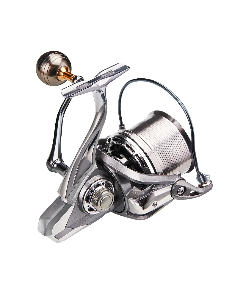 DEUKIO 8000-14000 Spinnrolle 20KG Max. Bremskraft Weitwurfrolle mit Metallkörper für Salzwasserfischen mit Edelstahl-Lagern – Detail 2