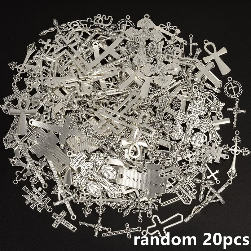 Different Metal Cross Pendants for DIY Jewellery Making