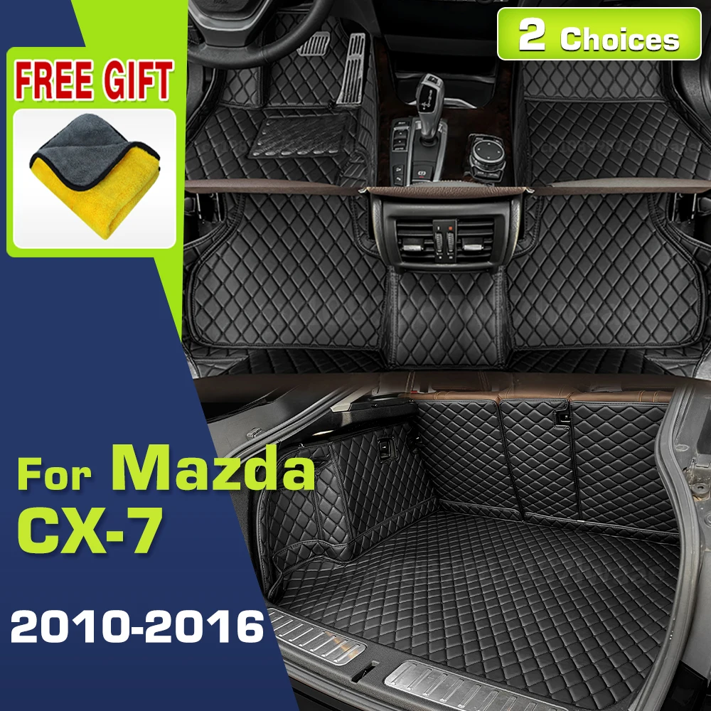 

Car floor mats for Mazda CX-7 2010-2016 2015 2014 2013 12 11 Custom Trunk Mat Auto foot Pads Carpet Cover Interior Accessories