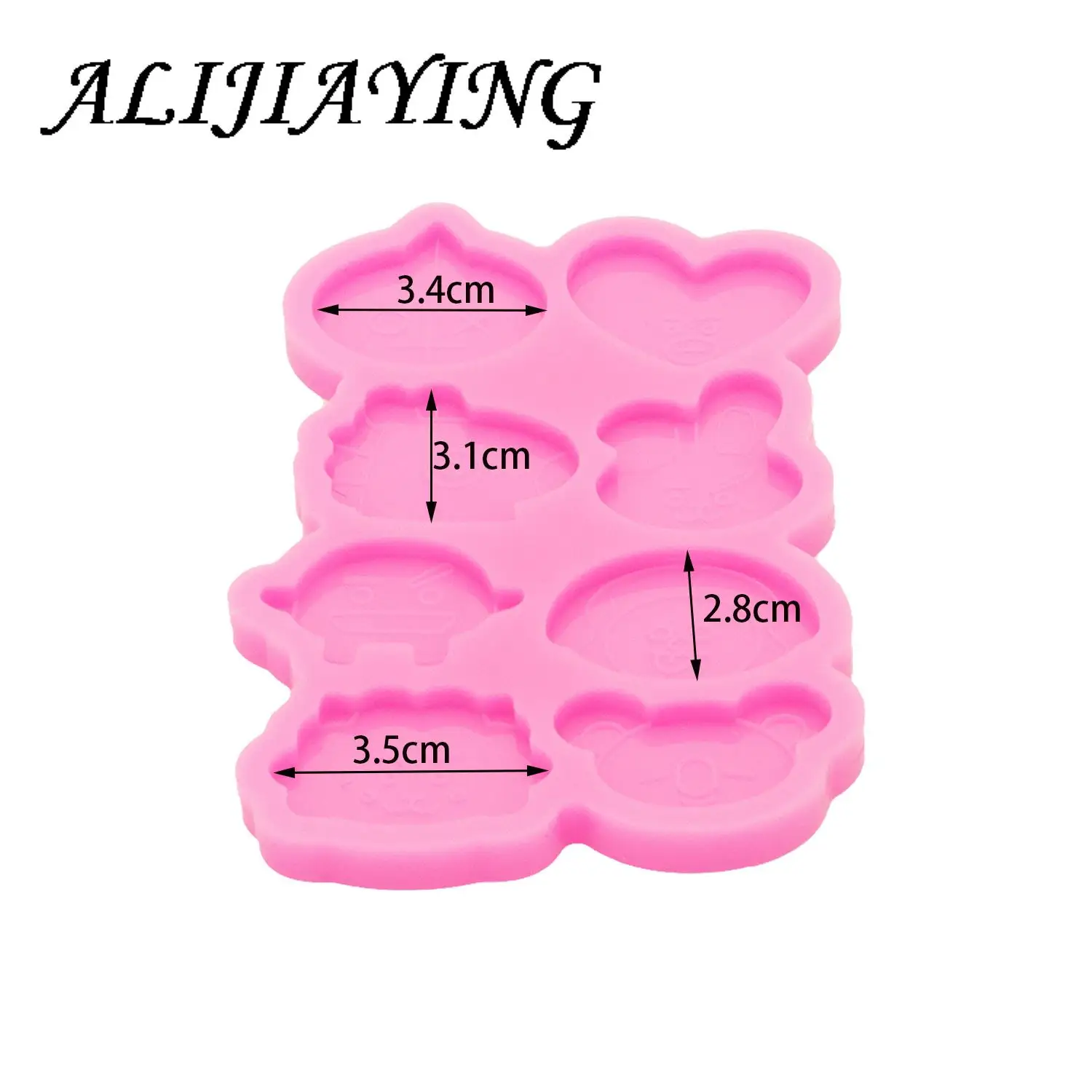 Shiny Cartoon Bear Head Resin Molds Crafts Art Diy Silicone Mold Crafting Epoxy, Cake Fondant Chocolate Molds DY1116