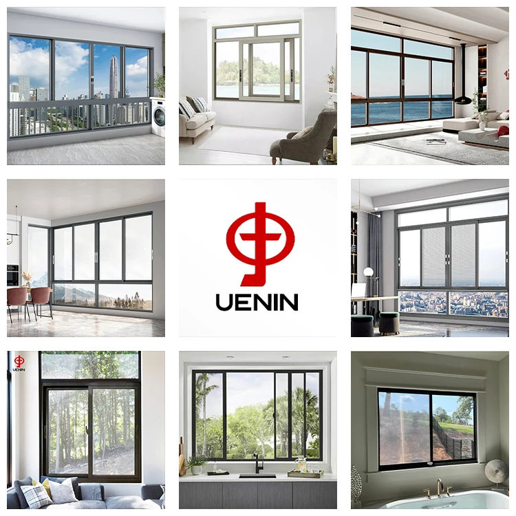 Hurricane Impact Large Sliding Window Screen Residential Double Glass Slide for Outdoor Living Room Louver Anti-Theft Villas