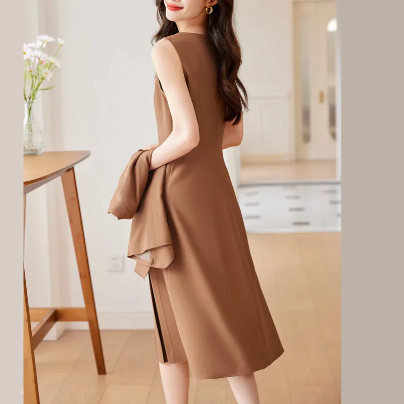 Elegant Professional Women Dress Fashionable Minimalist Style To Show The Workplace Style Tanks Dresses New Spring