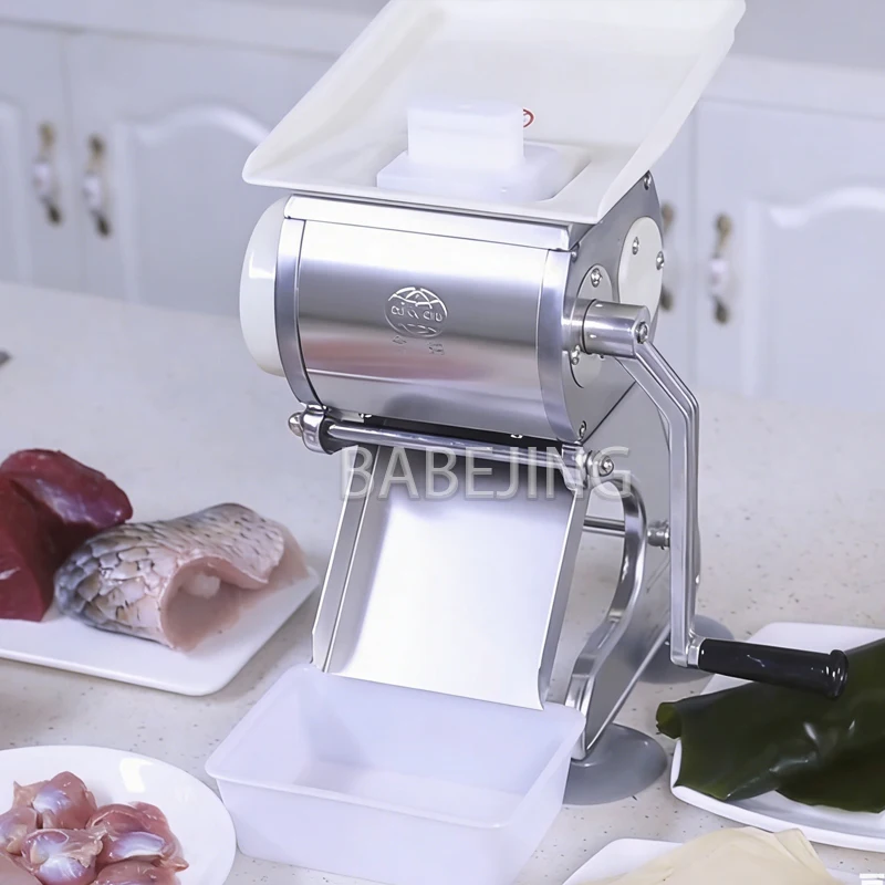 Commercial Manual Small Fresh Meat Slicer Detachable Vegetable Dicer for Kitchen Cooking Prep