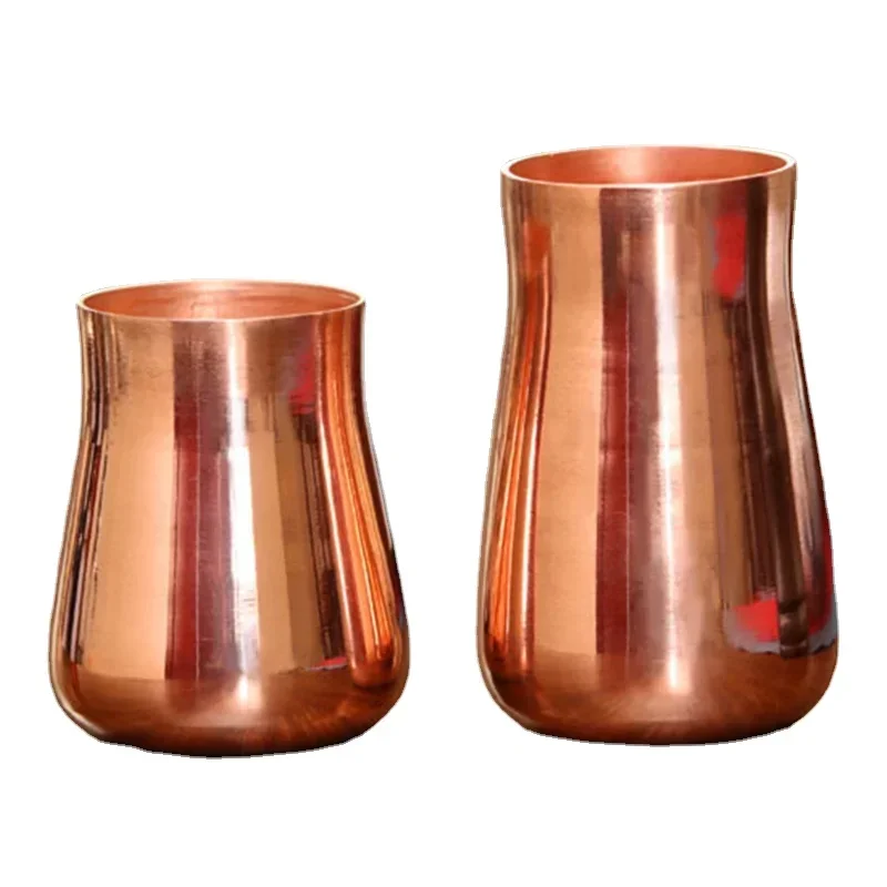 Brass Cup Pure Copper Beer Milk Mug Copper Chalice  Breakfast Cup Moscow Drinkware Tableware