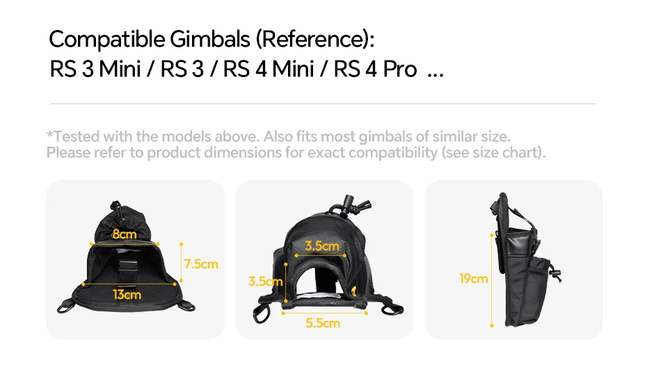 Ulanzi CB01 Kamera-Gimbal-Holster für DJI RS 3 Mini / RS 3 / RS 4 Mini / RS 4 Pro Langlebiges Kamera-Gimbal-Holster für Fotografie – Detail 11
