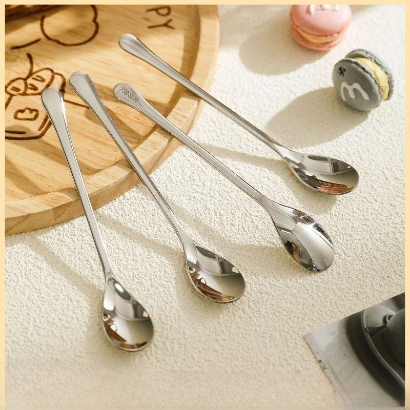 304 Stainless Steel Coffee Spoon Honey Stirring Spoon Swallow's Nest Spoon Lotus Root Powder Spoon Ice Cream Spoon Fruit Fork