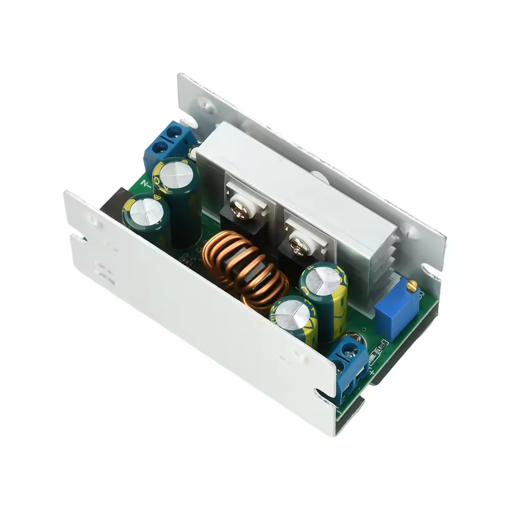 diymore DC 60V 15A 200W DC-DC 8-55V to 1-36V Step Down Converter Buck Power Supply Module Adjustable Voltage Regulator with Case