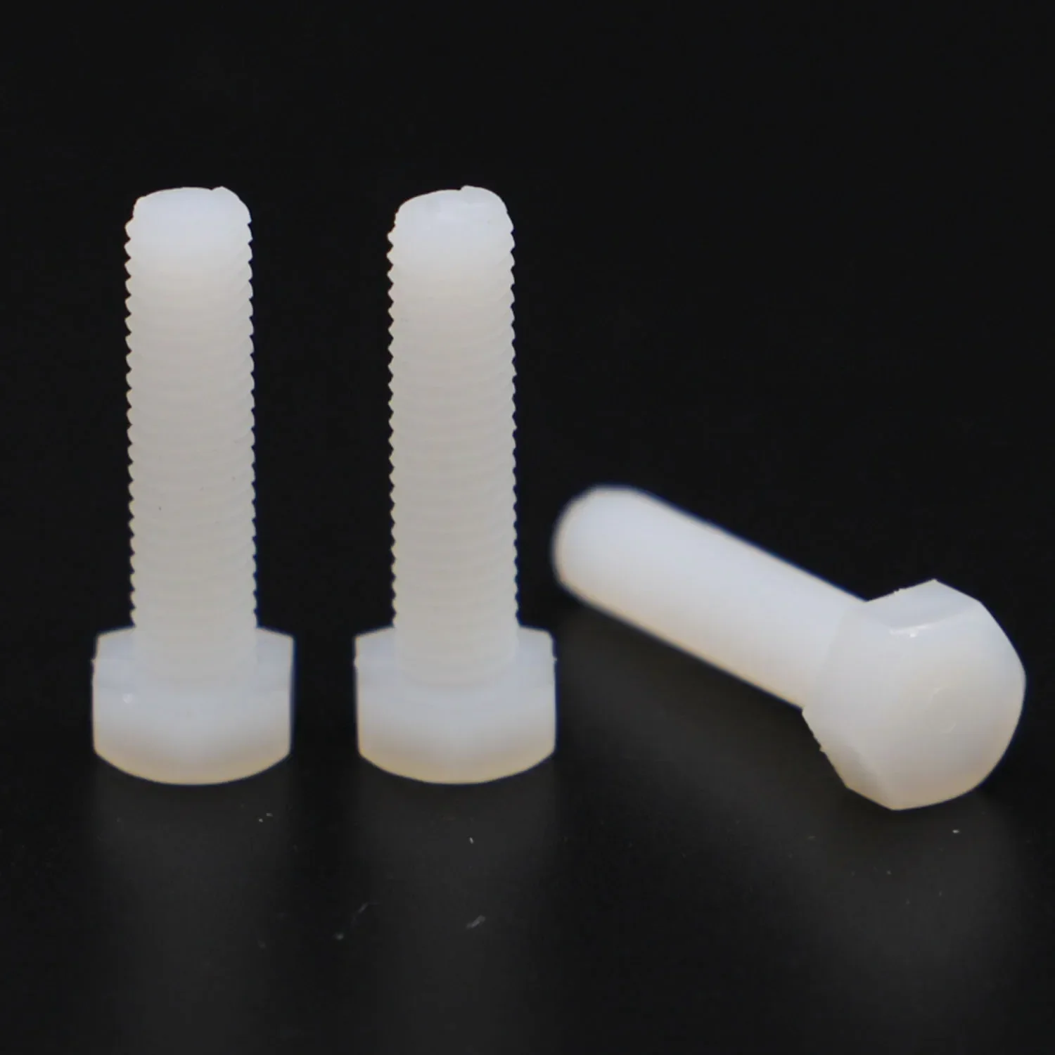 M3 M4 M5 M6 M8 M10 M12 Weißer Nylon Außensechskantschraube PA66 Nylon Sechskantschraube Kunststoffschraube DIN933 GB5783 L = 6 bis 100 mm – Detail 3