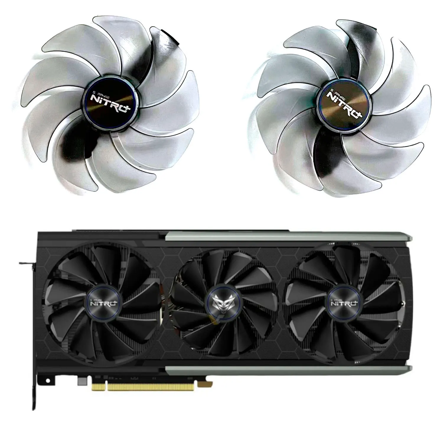 

DIY Ball Graphics Card Fan 95MM 6PIN Suitable for Sapphire Radeon RX5700 5700XT 8GB NITRO Graphics Card Replacement Fan