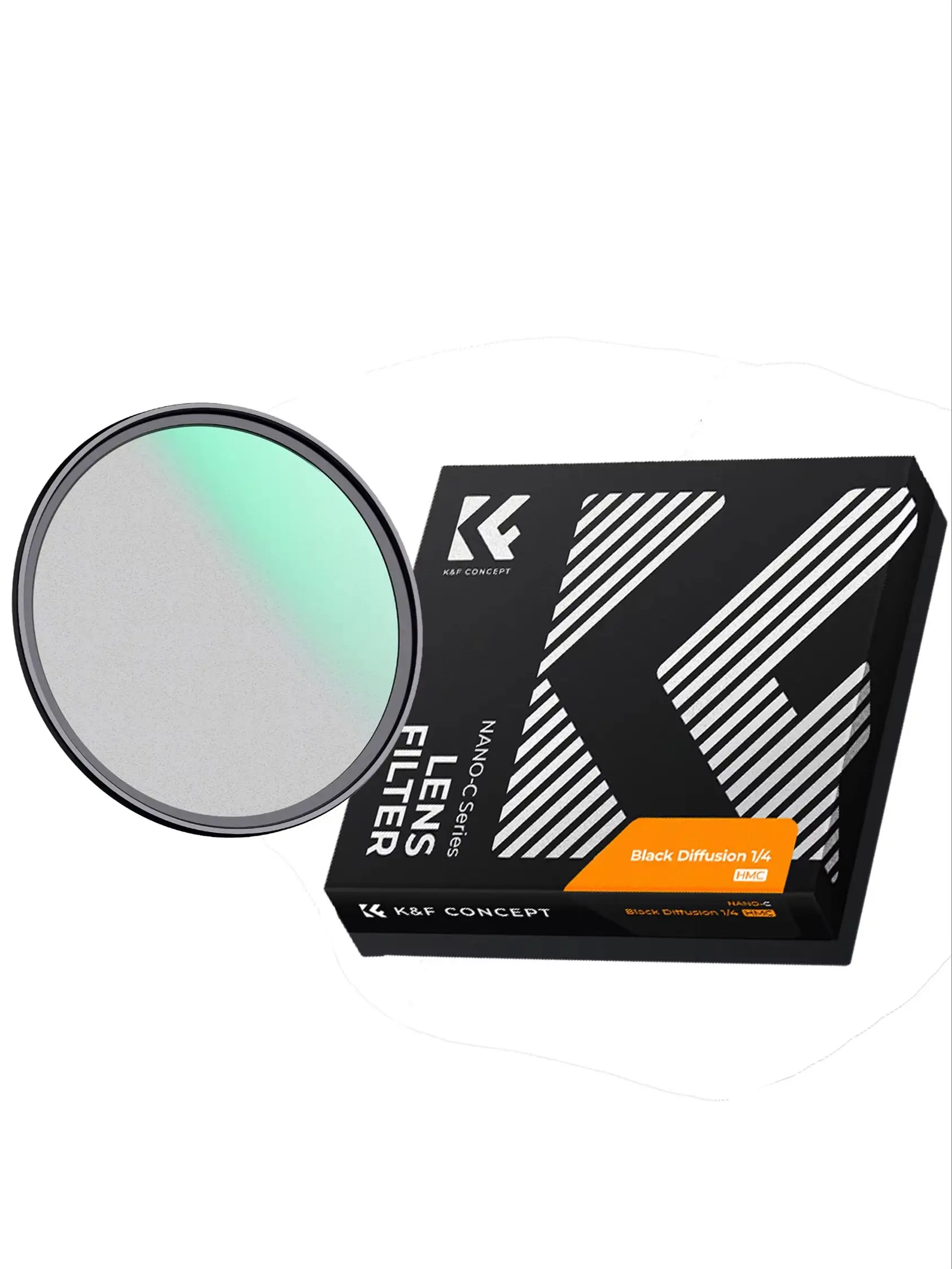 K&F CONCEPT Czarny filtr rozproszenia mgły 1/4, filtr tworzący efekt filmowego rozmycia, 49mm 52mm 55mm 58mm 62mm 67mm 72mm 77mm 82mm — zdjęcie produktu 7