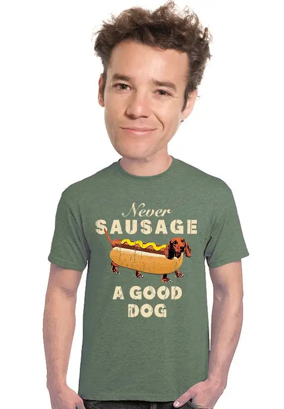 Dachshund Hot Dog T Shirt For Foodie Geeky Funny Pun Gift People Who Like Dogs Animal Print Weenie Graphic Tee 2 4Xl