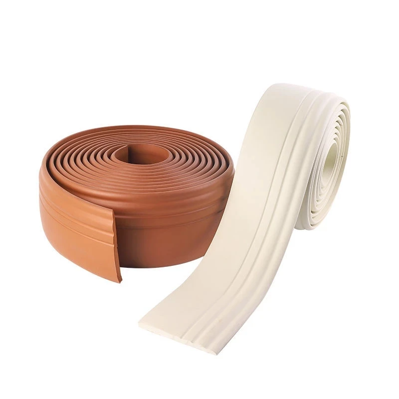 3D Self Adhesive Wall Trim Line Skirting Border NBR Waterproof Baseboard Wallpaper Wall Sticker For Living Room Home Decoration
