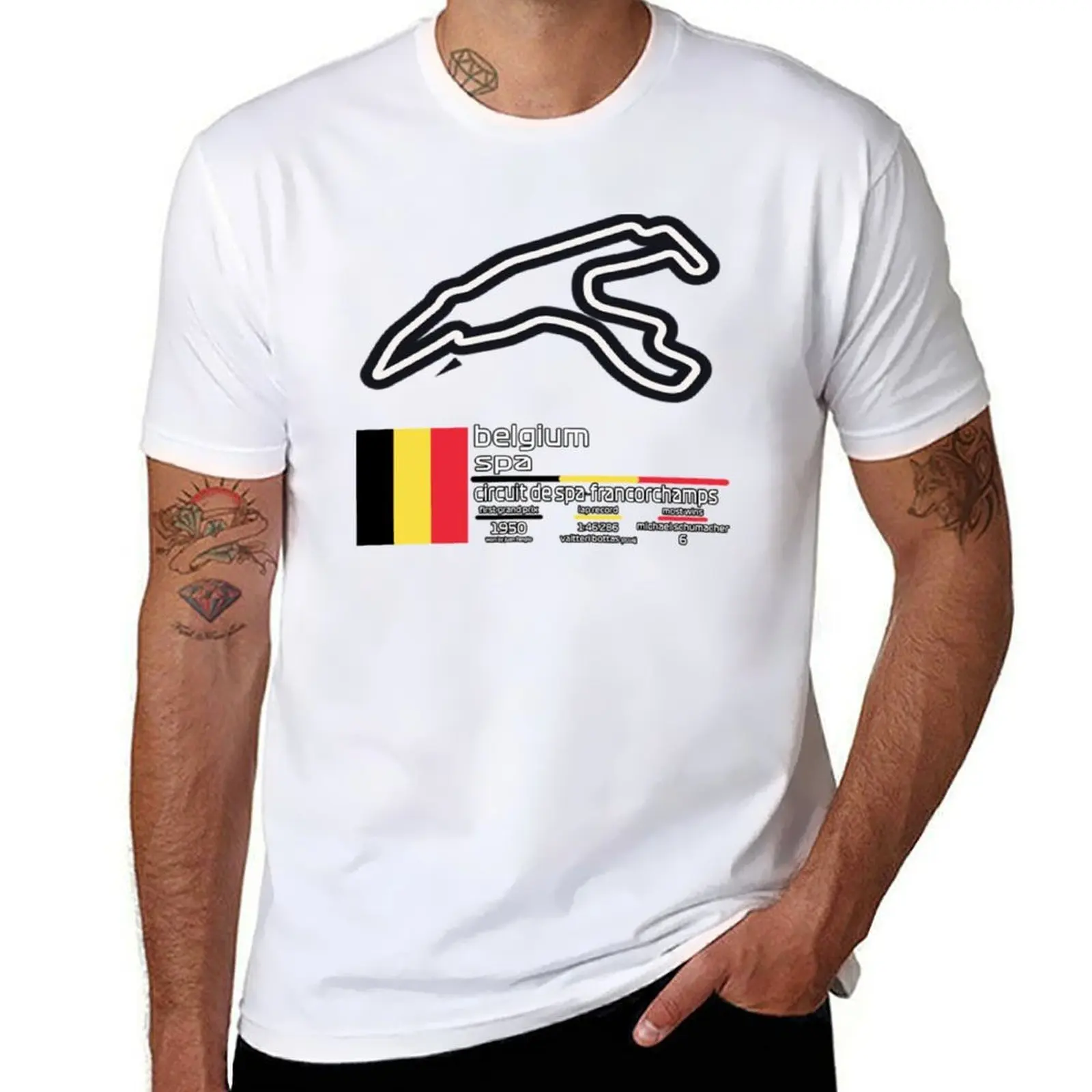 

Circuit de Spa-Francorchamps F1 Records T-Shirt cotton t shirts high quality t shirt custom print T-Shirt