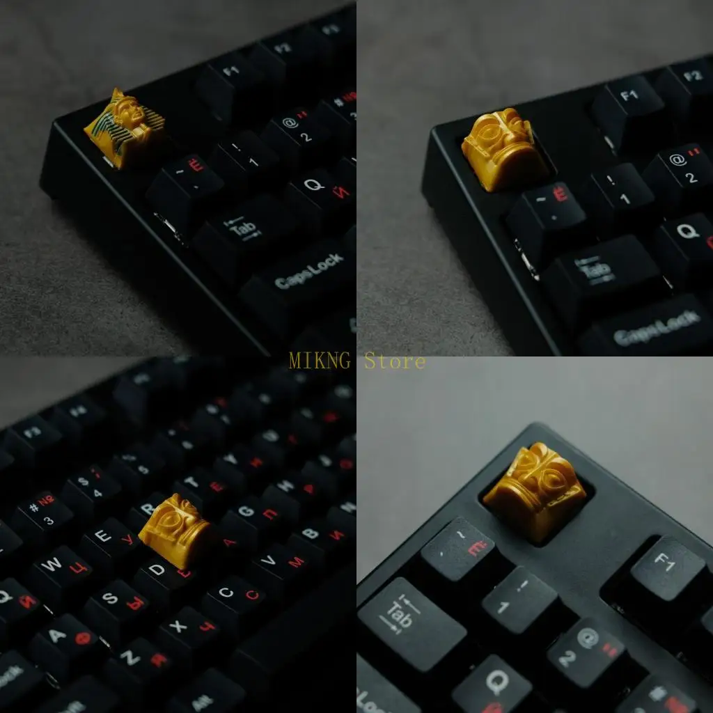 Gaming Keycap Durable DIY Resin Keycap OEM Profile Personality Height Pharaoh Pattern for Key Cap for Mechanical Keyb best sale