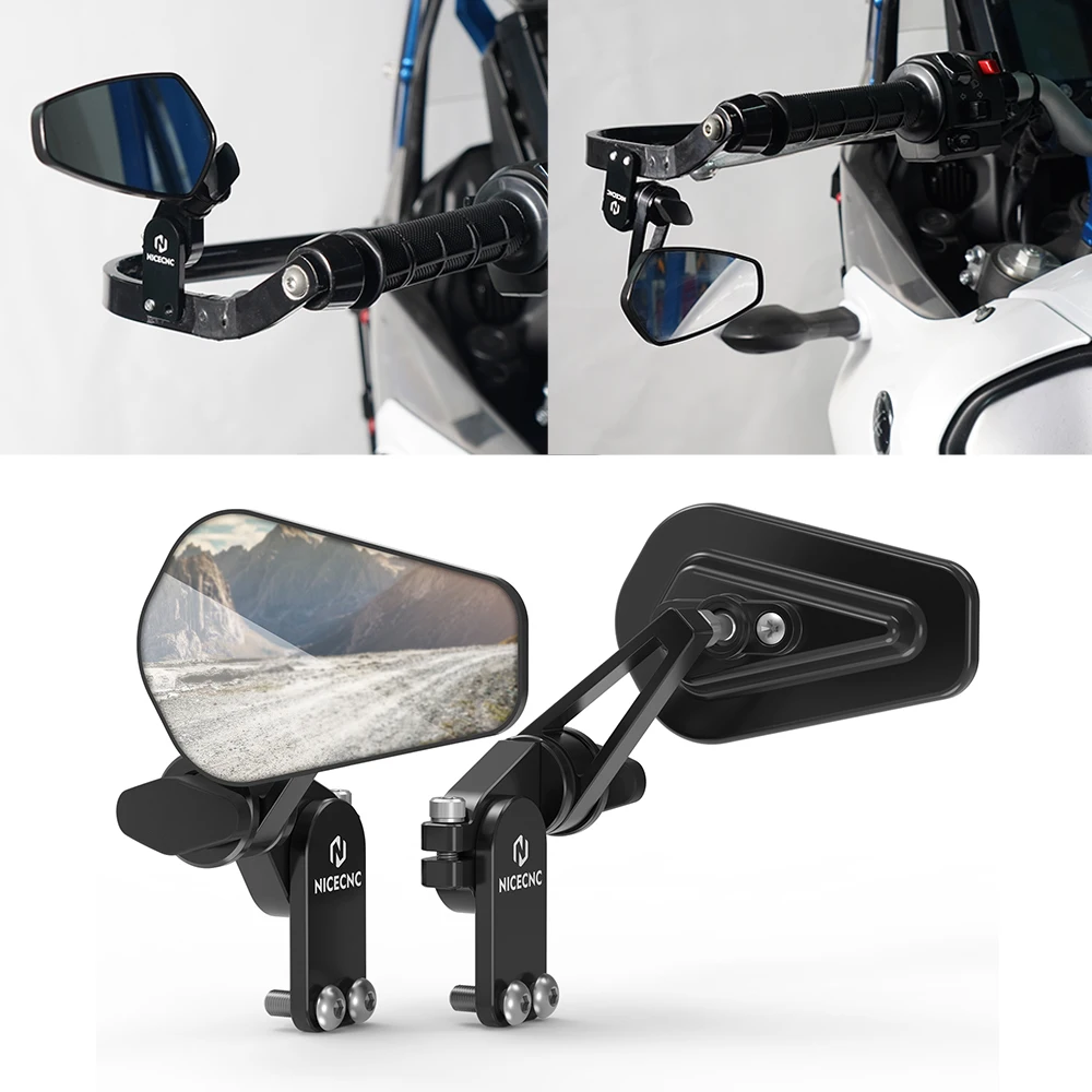 

NICECNC Hand Guard Quick Flip Mirrors For KTM Yamaha Honda Bmw Kawasaki Suzuki Triumph Aprilia Ducati Husqvarna Cfmoto Benelli