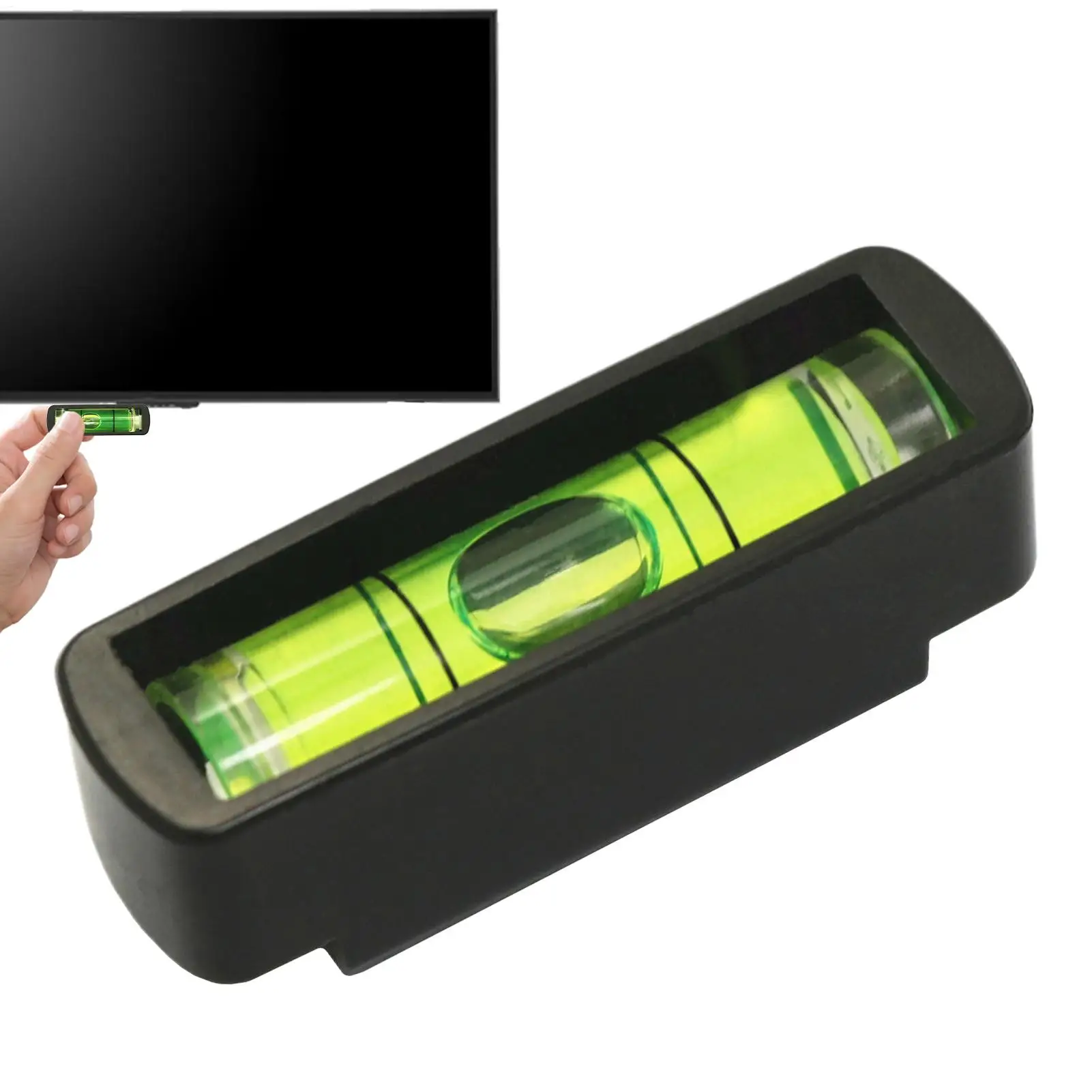 Mini Spirits Level Bubble Tools Precision Alignment Versatile Green Square Mini Spirits Level Frame Hanging Calibration