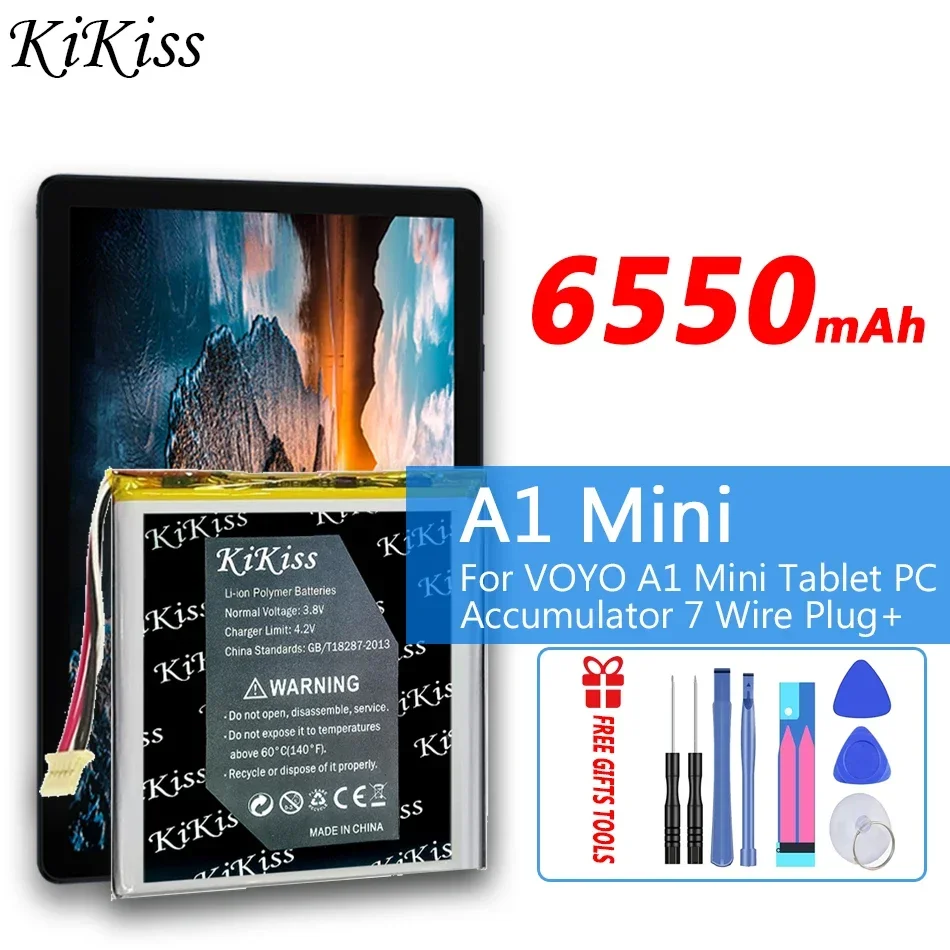 KiKiss Battery For Voyo VBook V3/V3 Pro V3Pro V1 buke/i8 Max i8Max 2 wire i5 i7 Plus i7Plus/A1 Mini A1Mini 7 Wire Batterij