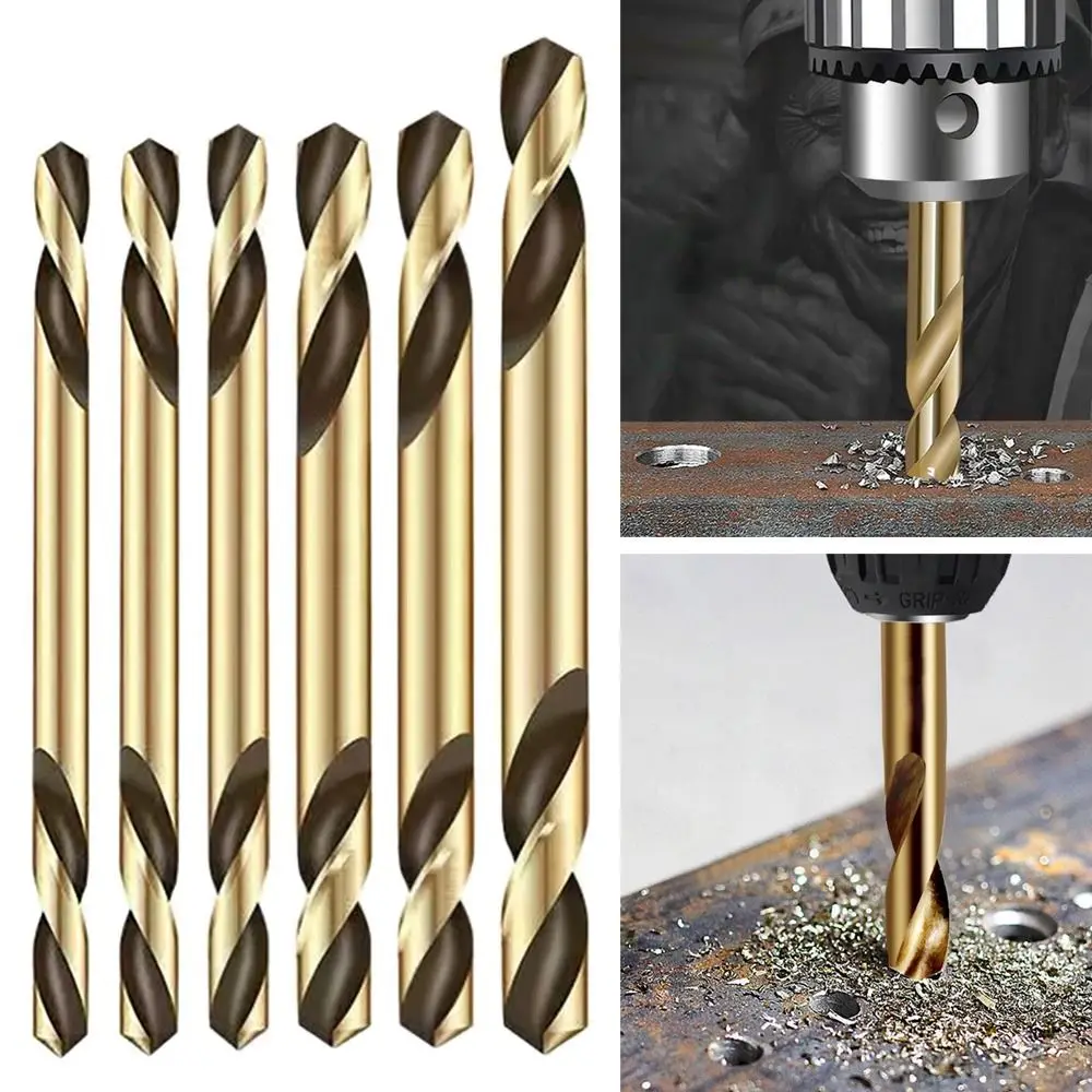 3.0-5.2mm Metal Hole Cutter Tools Cobalt Coated Double Head Drills Punch Tools Drilling Tools Twist Drill Bit