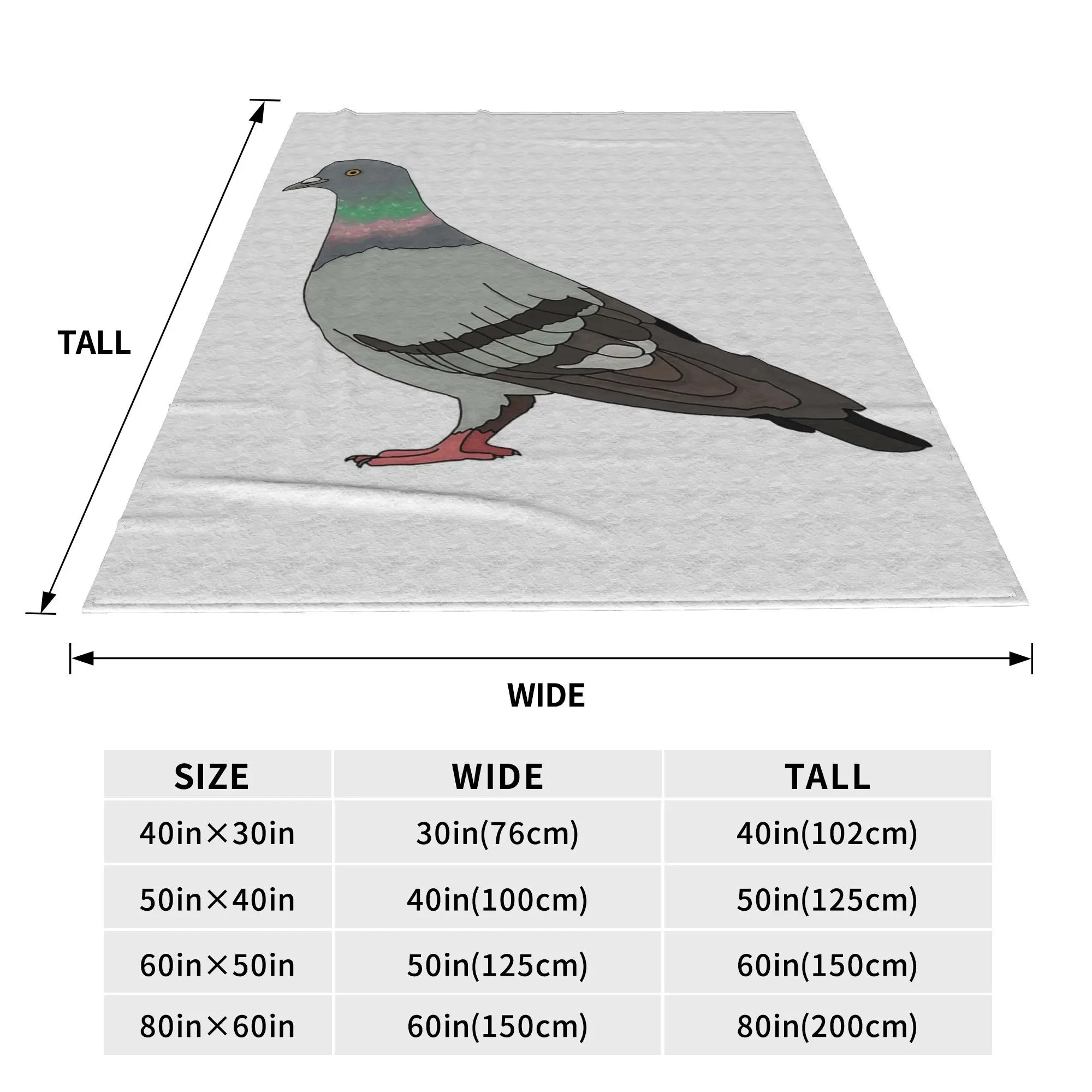 Pigeon Walk 2020, Black Background Blanket Soft Warm Flannel Throw Blanket Bedding for Bed Living room Picnic Travel Home Couch