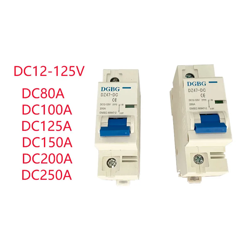 DC 1p Circuit Breaker Protection Switch 12-125v Mini Automatic Protector Electric Car 80A/100A/125A/200A/250A Battery Protector