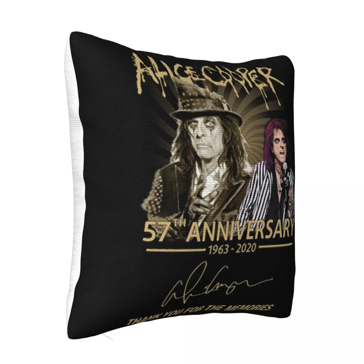 Alice Cooper 57Th Anniversary 1963 2020 Signature Thank You For The Memories Pillow Case