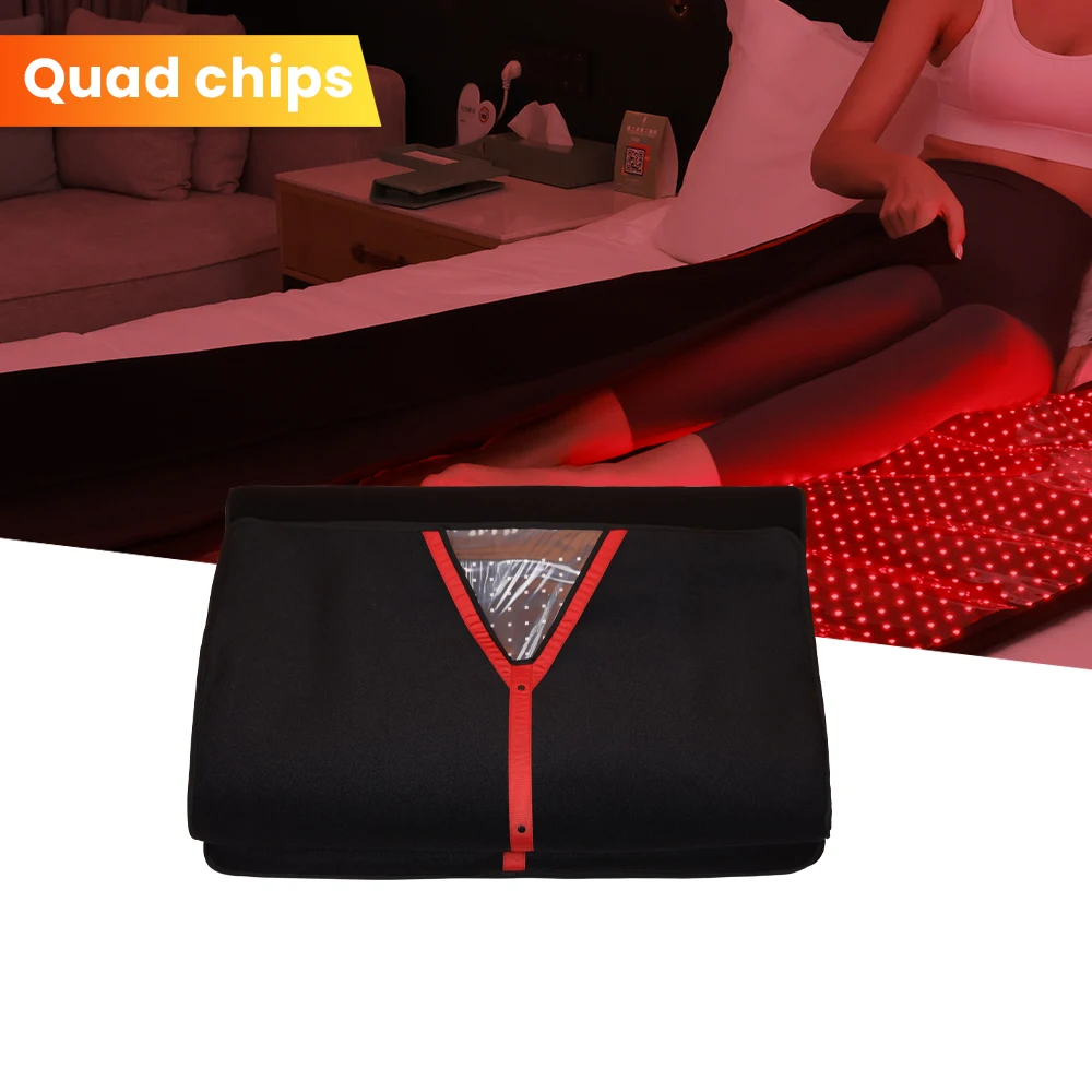 Large Size 630nm,660nm,830nm,850nm Infrared Full Body Therapy four chips Sleeping Bag LED Red Light Therapy Mat