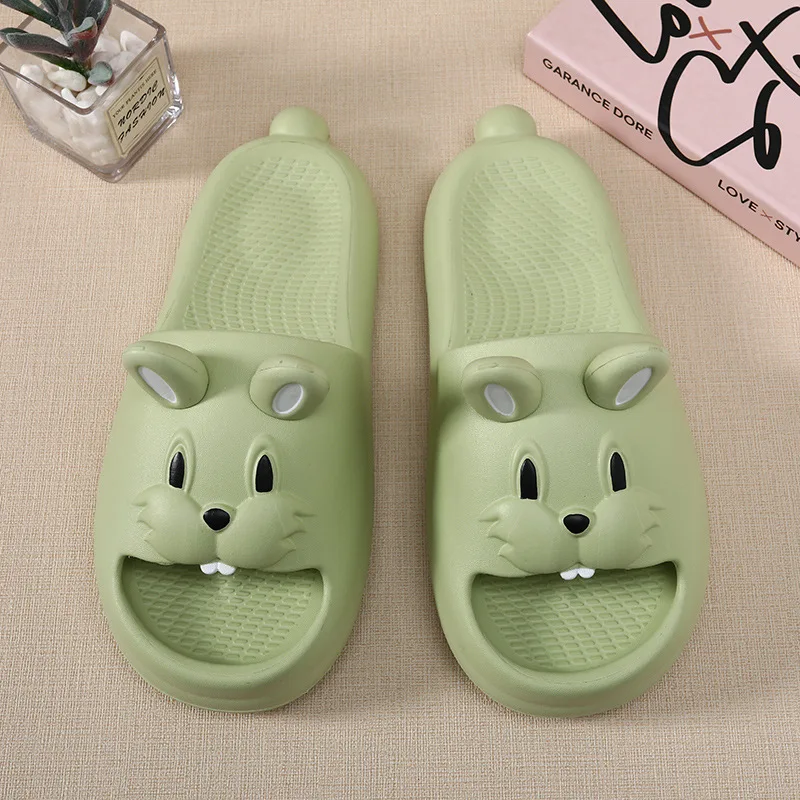 Kinderen Slippers Schattige Konijn Meisjes Lichtgewicht Non-Slip Open Teen Glijbanen Voor Kinderen Zomer Slippers 3d Cartoon