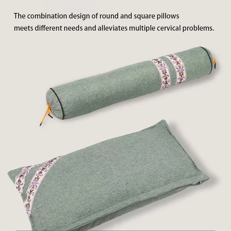 

New Mugwort Cervical Pillow Pure Moxa Pillow Sleeping Special Cervical Support Sleep Multi-Functional Home One-Piece Pillow