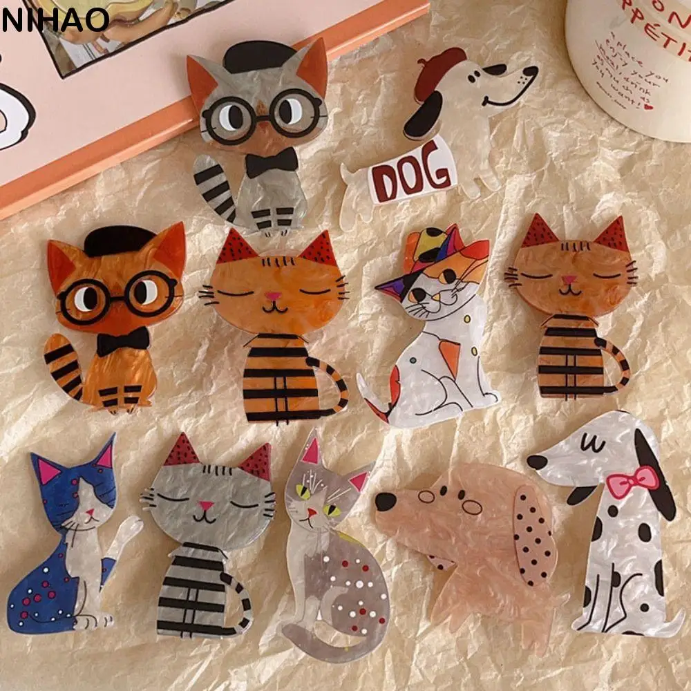 

Funny Animal Cat Acrylic Hairpin Korean Style Bang Clip Cartoon Duckbill Clip Hair Accessories Cartoon Hair Clip Daily