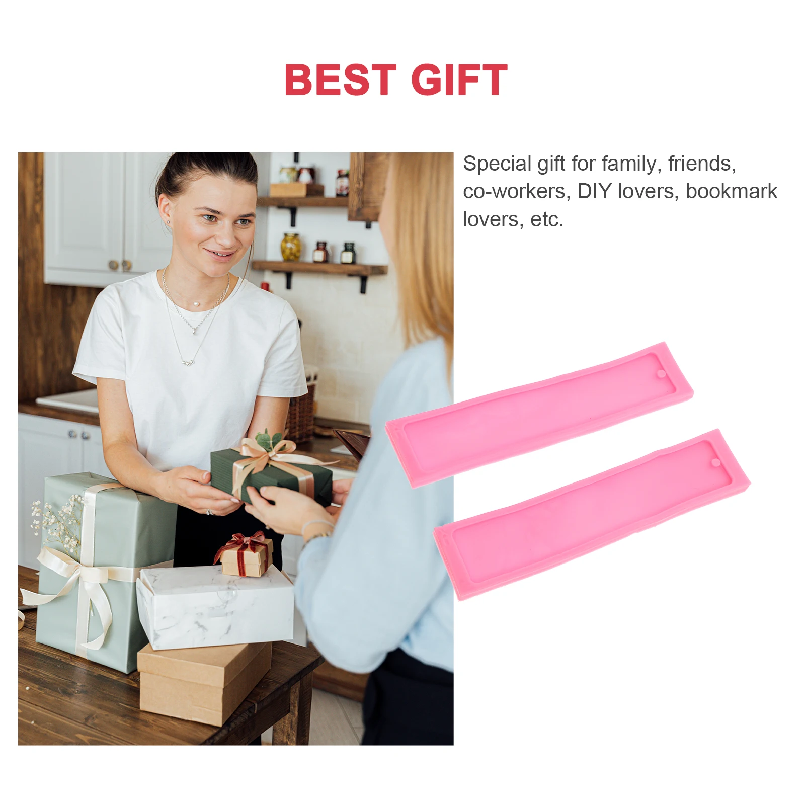 

5pcs Bookmark Molds Silicone for Resin Crafts DIY Epoxy Molds School Supplies Creative Casting Gifts Jewelry Accessories