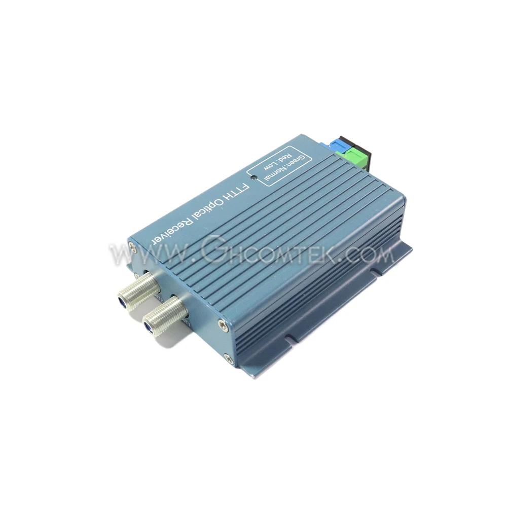 GPON FTTH CATV Optical Receiver High Level With WDM AGC 2*RF Inch Output TV Transmission Ultra Low Light Reception