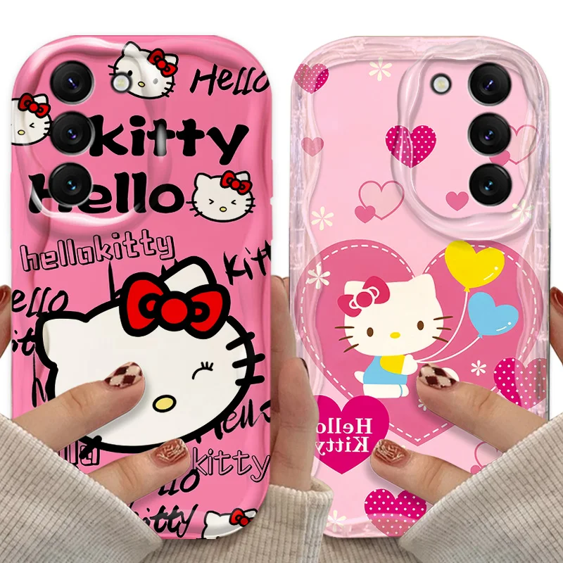 Funda Sanrio Hello Kitty para Samsung Galaxy S25 S24 S23 S22 S21 Ultra Plus S20 FE A73 A72 A71 A56 A55 A54 5G A52 A51 4G