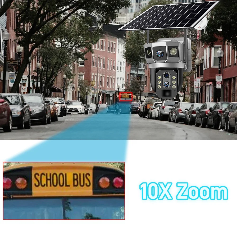 V380Pro Outdoor Solar Camera 4G SIM Card IP Camera Motion Detection Alarm Push Battery CCTV Monitor Security Protection Came image 2