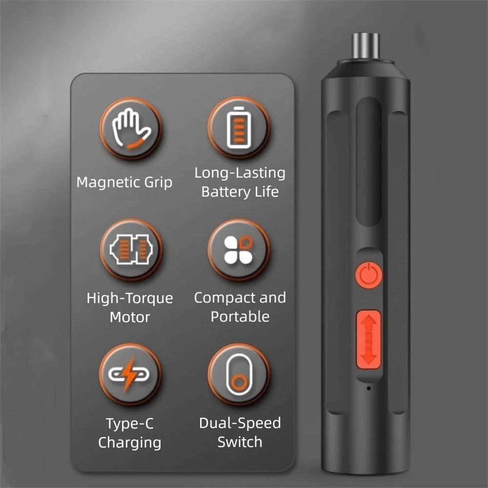 

Аккумуляторная электрическая отвертка с USB-зарядкой, литиевая батарея, прецизионная электрическая дрель-шуруповерт, легкая ручная дрель