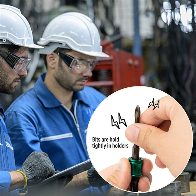 

Брелок-держатель бит AT21, 4 комплекта из 12 держателей сверл 1/4, легкосъемный и быстросменный держатель бит