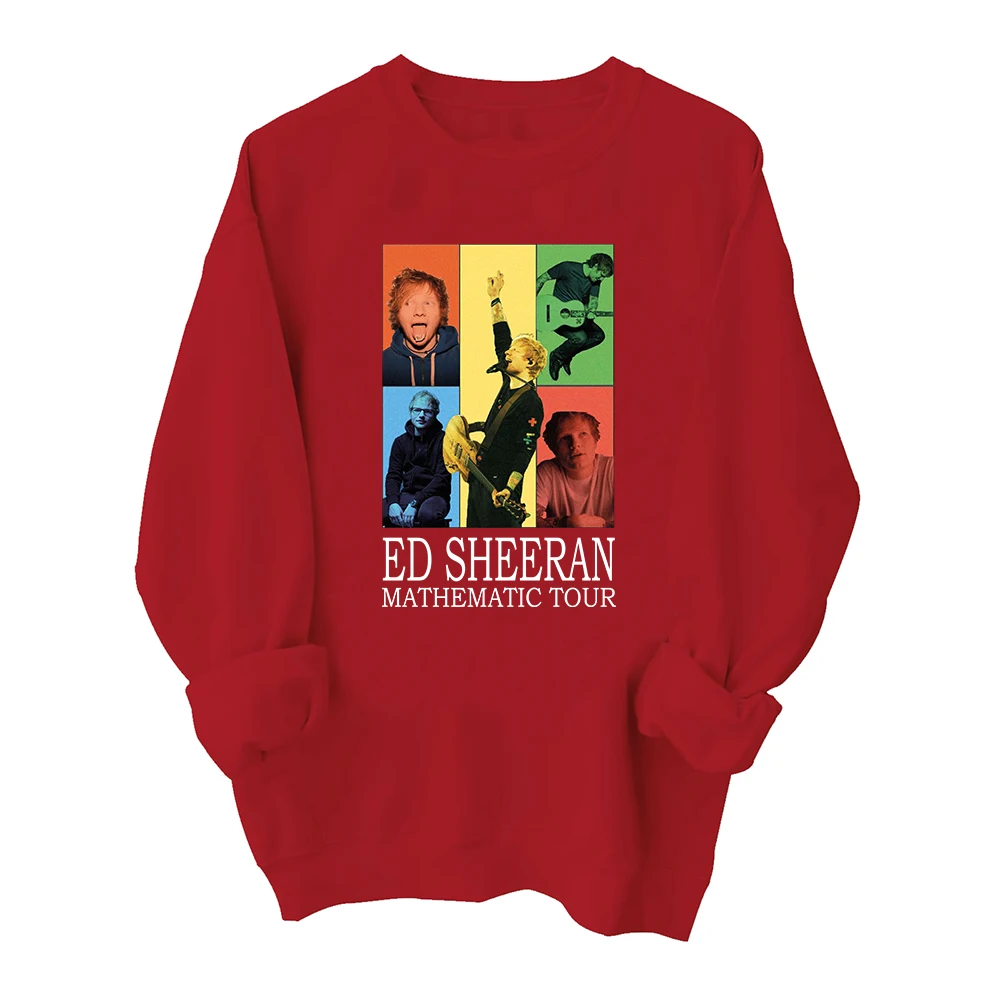 Ed Sheeran Mathematic Tour Sweatshirt Harajuku Round Neck Long Sleeve Oversize Hoodie