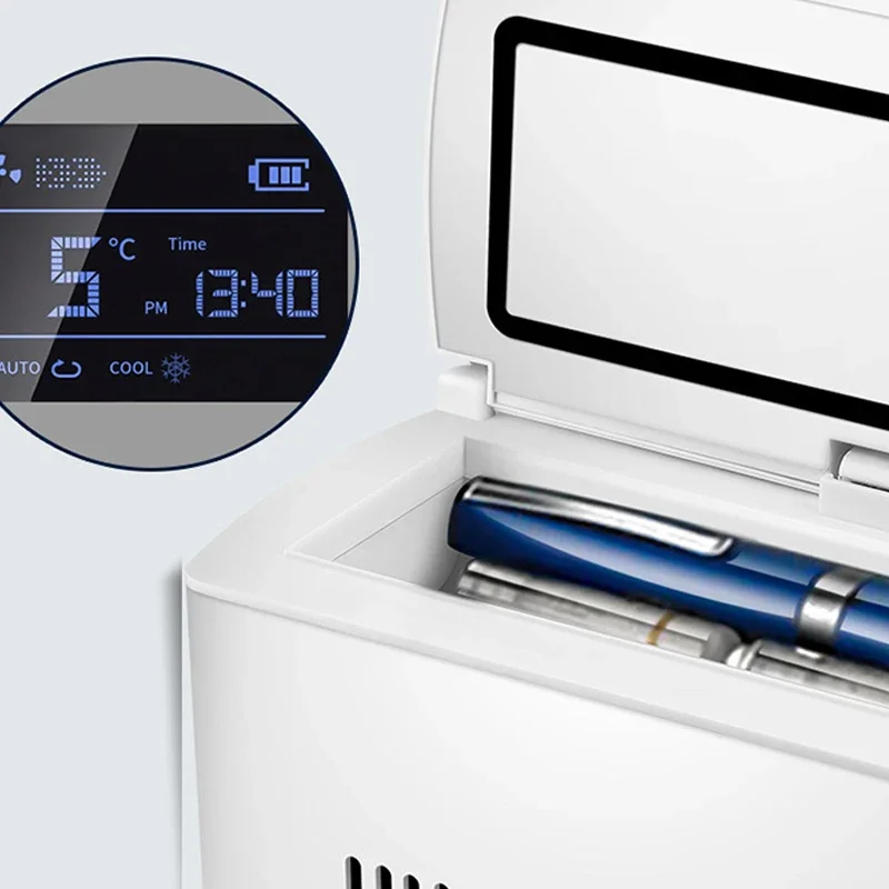 Keepin – boîte de refroidissement à insuline 2021 mAh, nouveau modèle mis à niveau, Mini refroidisseur d'incoolémie Portable, avec batterie intégrée, boîte de stockage froide, 10400