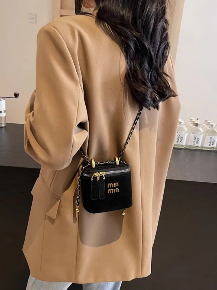 

Luxury designer this year's super hot small bag female famous brand 2025 new high-end chain bag messenger box bag lipstick bag