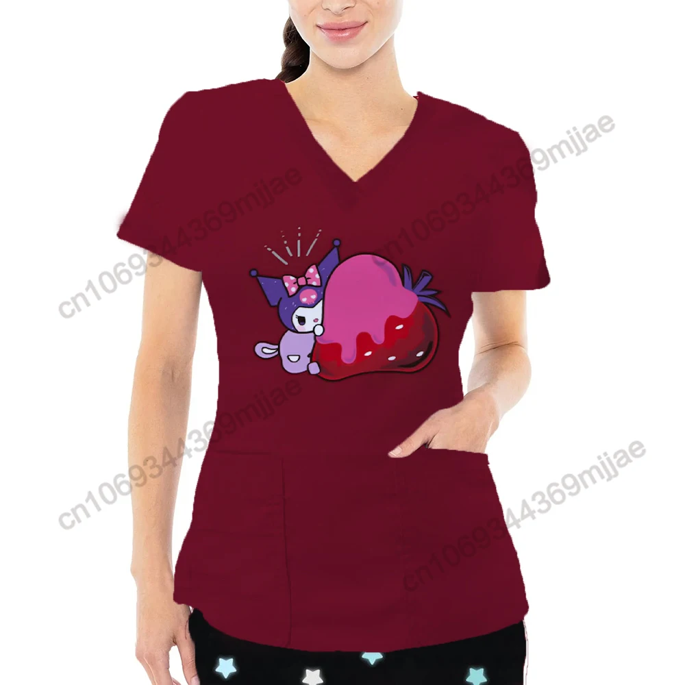 

Disney Luxury T-shirt V-neck Graphic T Shirts Womens Clothing Nurse Uniform Women Tops for Women 2023 Pocket Women's Tee Shirt