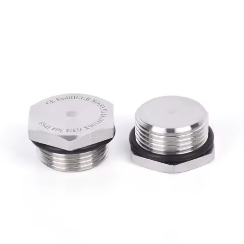 1/8 "1/4" 3/8 "1/2" 3/4 "1" -2 "BSP NPT Male Thread 304 Stainless Steel Hexagonal End Cap Flange Square End Cap Pipe Fittings