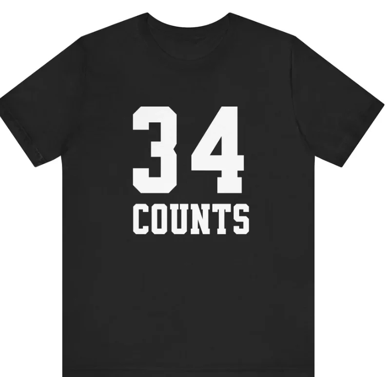 Trump Guilty Verdict 34 Counts Shirt, Trump Verdict Shirt, Trump Conviction Shir