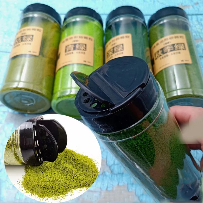 

500ml/Bottle Simulation Tree Powder Model Turf Flock Lawn Nylon Grass Powder Train Building Miniature DIY Scene Making Material